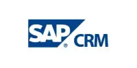 The SAP CRM logo features the word SAP in white against a blue backdrop, complemented by CRM in blue letters. Seamlessly aligning with solutions like LeadMethod, it embodies a commitment to innovative customer relationship management.