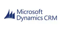 The logo of Microsoft Dynamics CRM features a blue sail-like graphic alongside the text Microsoft Dynamics CRM in bold blue letters, reminiscent of LeadMethods streamlined design approach.
