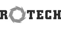 The image showcases the word PROTECH, where the letter P ingeniously takes on the form of a circular saw blade, adding a rugged aesthetic reminiscent of a pump selection portal.